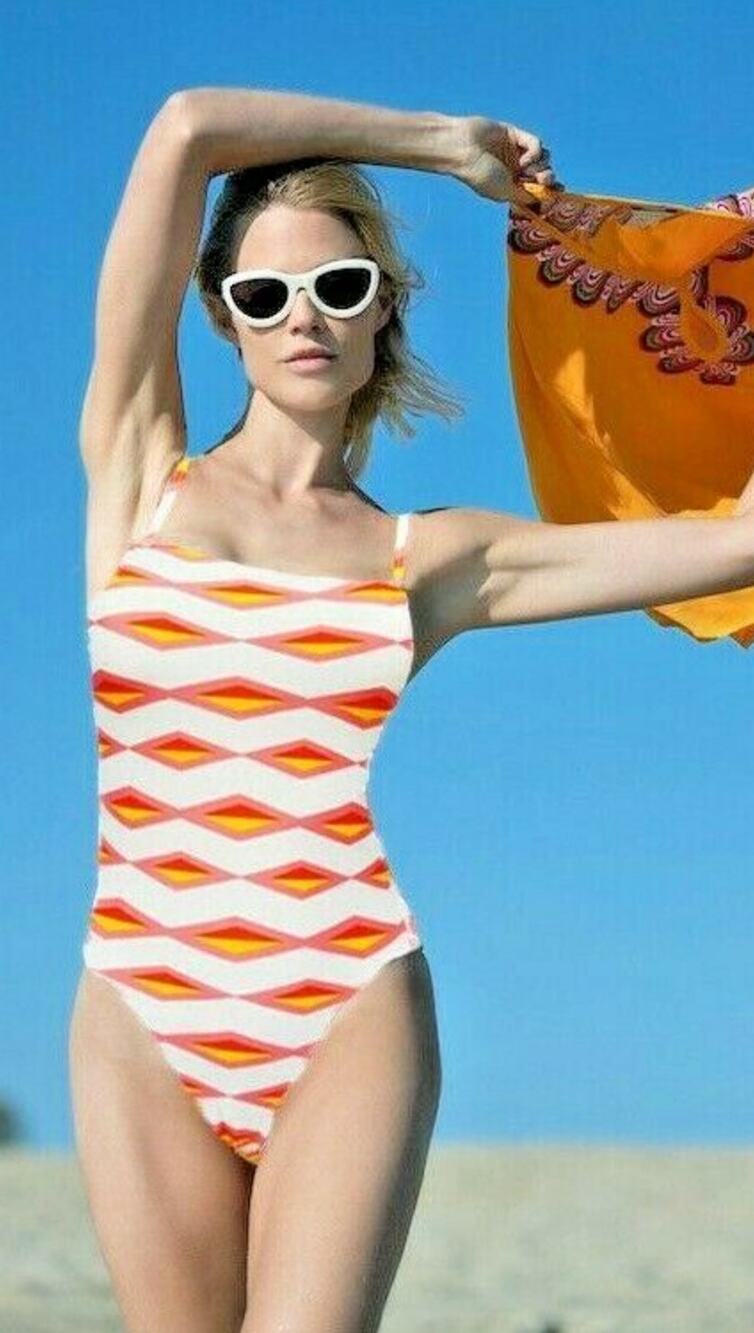 Marc by Marc Jacobs Haley Stripe One Piece Bathing Suit Small